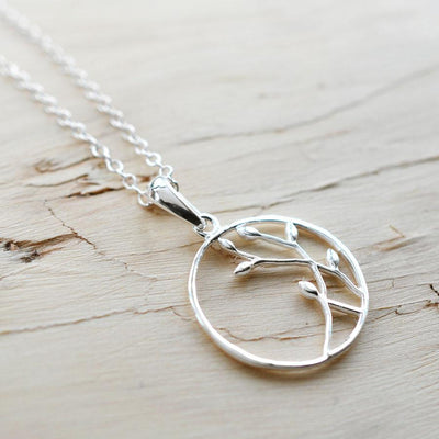 MJ0309N Silver Bud Loop Necklace 7affbb9f ec23 471e a6ee 77f465623262