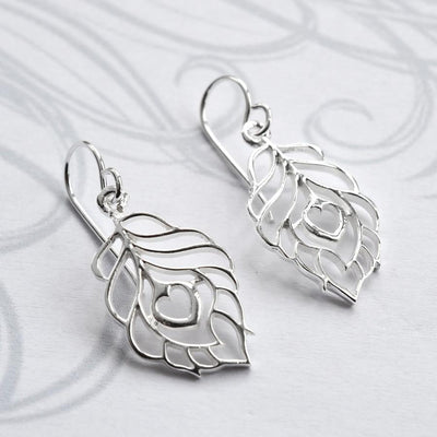 MJ0282E Silver Peacock Love Earrings 05c5e151 b962 4d33 b4a5 78a1efc06103