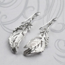 MJ0299E Silver Soft Feather Earrings 2