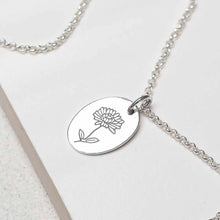 ML756 Sterling Silver November Birth Flower Necklace
