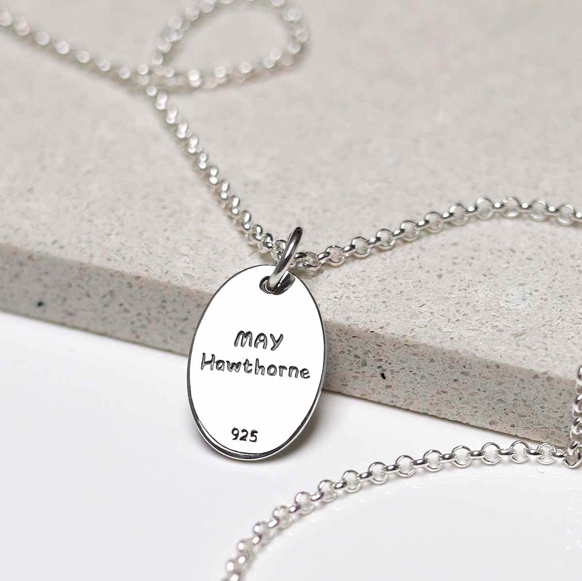 Sterling Silver May Birth Flower Necklace