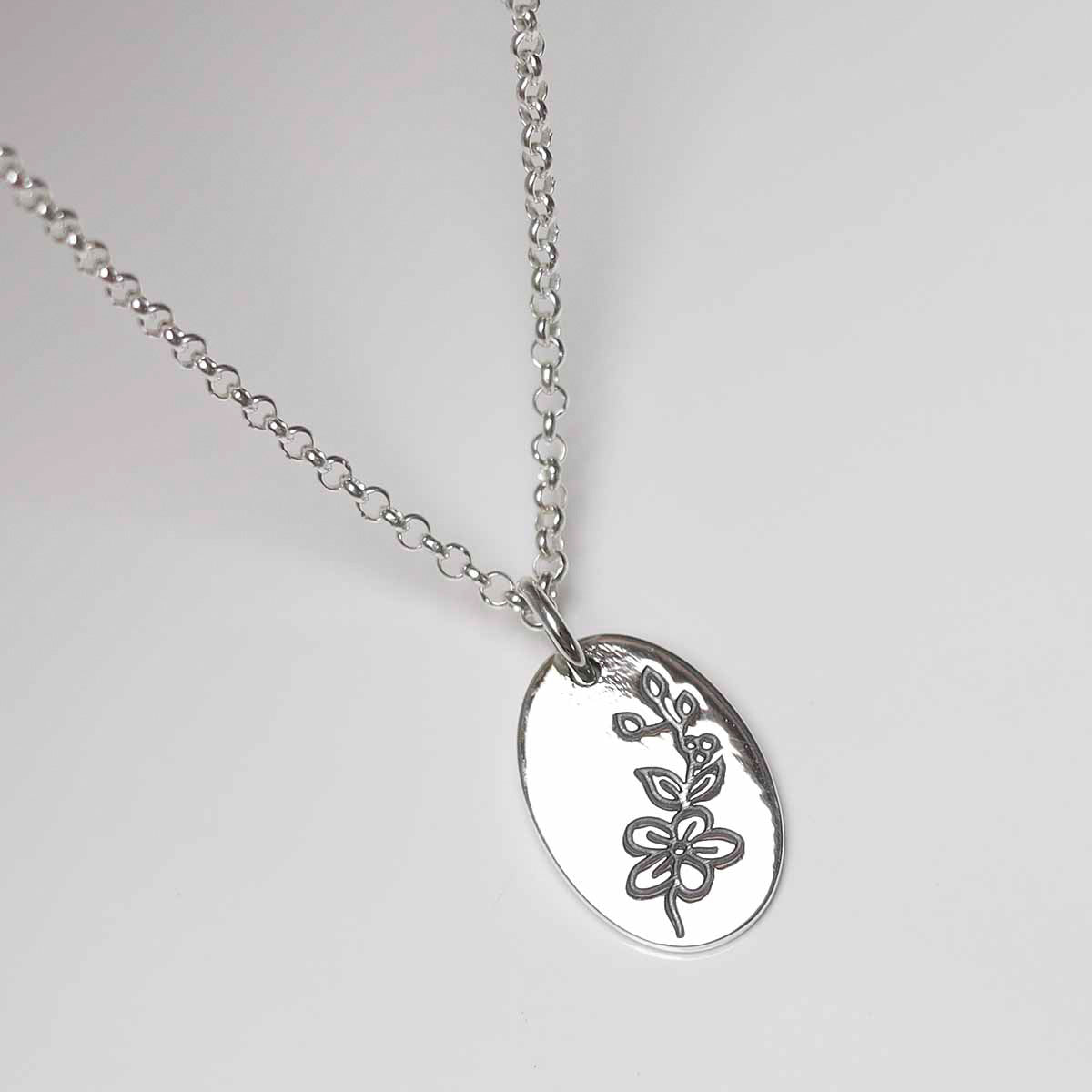 Sterling Silver May Birth Flower Necklace