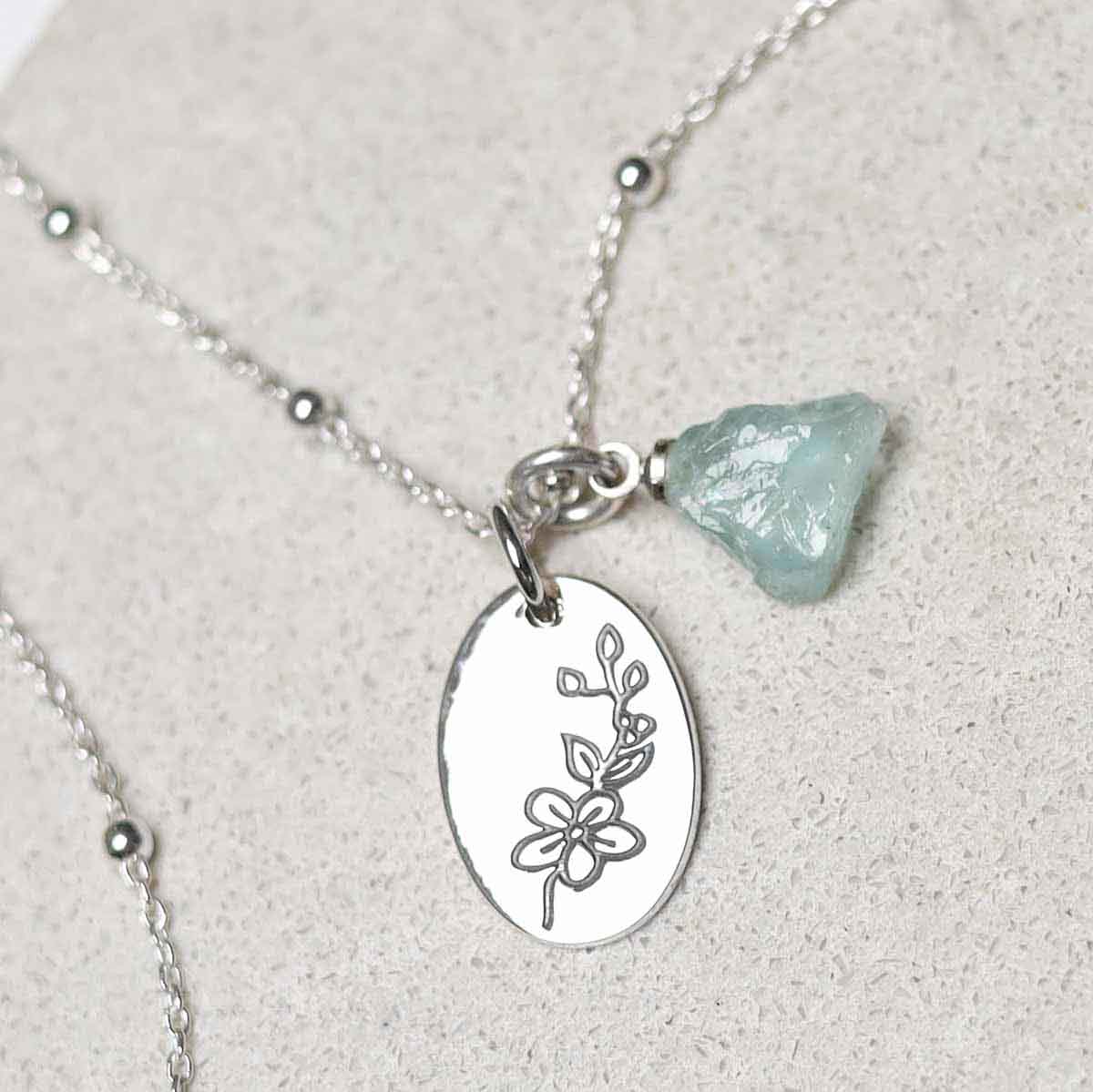 Sterling Silver May Birth Flower Necklace