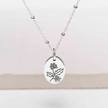 ML760 Sterling Silver December Birth Flower Necklace 3