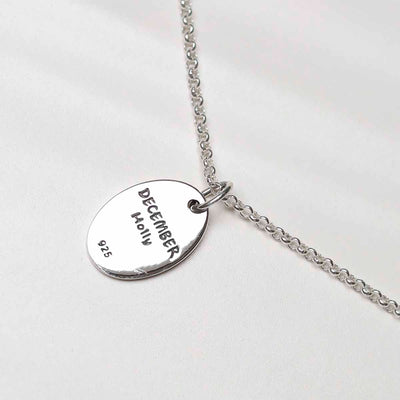 ML760 Sterling Silver December Birth Flower Necklace 6