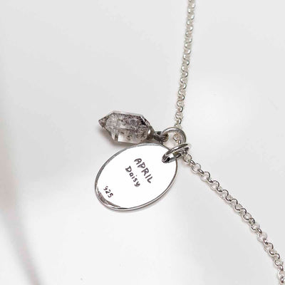 ML759 Sterling Silver April Birth Flower Necklace 3