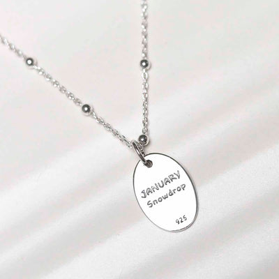 ML765 Sterling Silver January Birth Flower Necklace 3