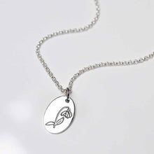 ML765 Sterling Silver January Birth Flower Necklace