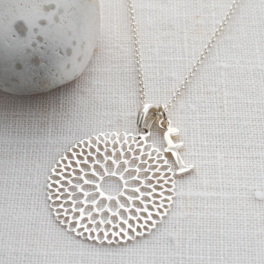 Sterling Silver Chrysanthemum Necklace