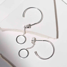 ML831 Sterling Silver Multi Circle Hoop Earrings 2