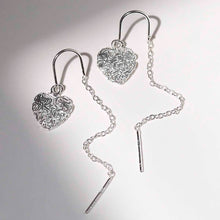 ML832 Sterling Silver Filigree Heart Threaders 3