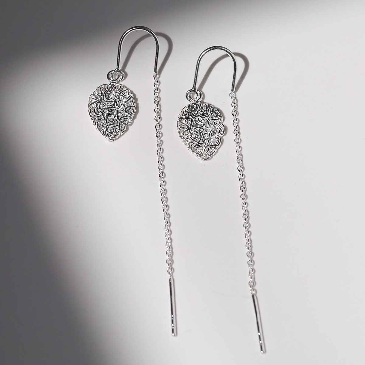 Sterling Silver Filigree Peardrop Threaders