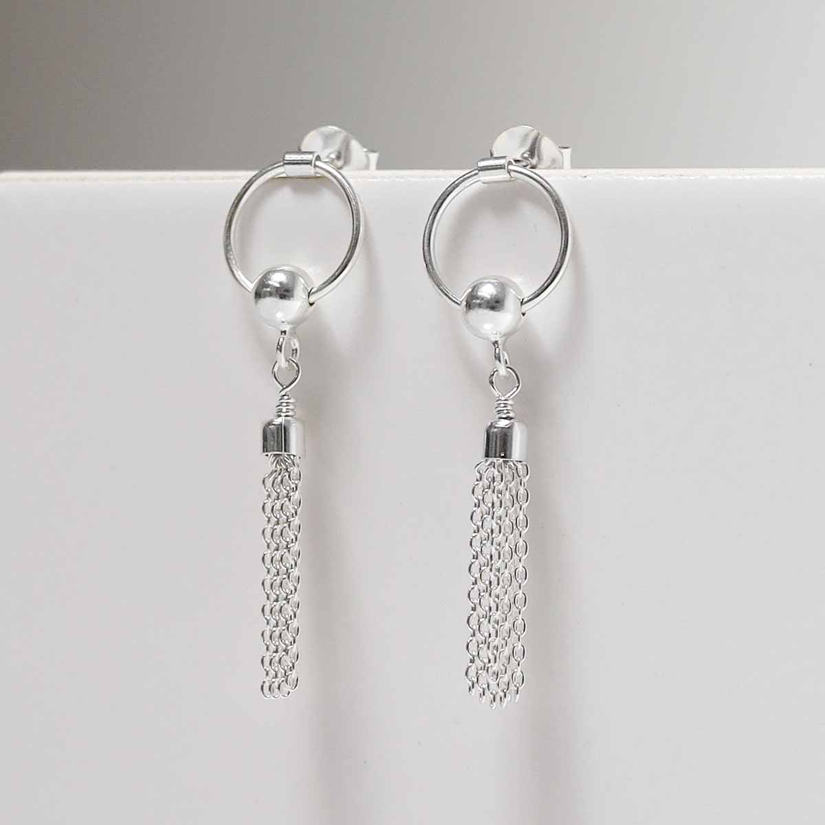 Sterling Silver Tassle Earrings
