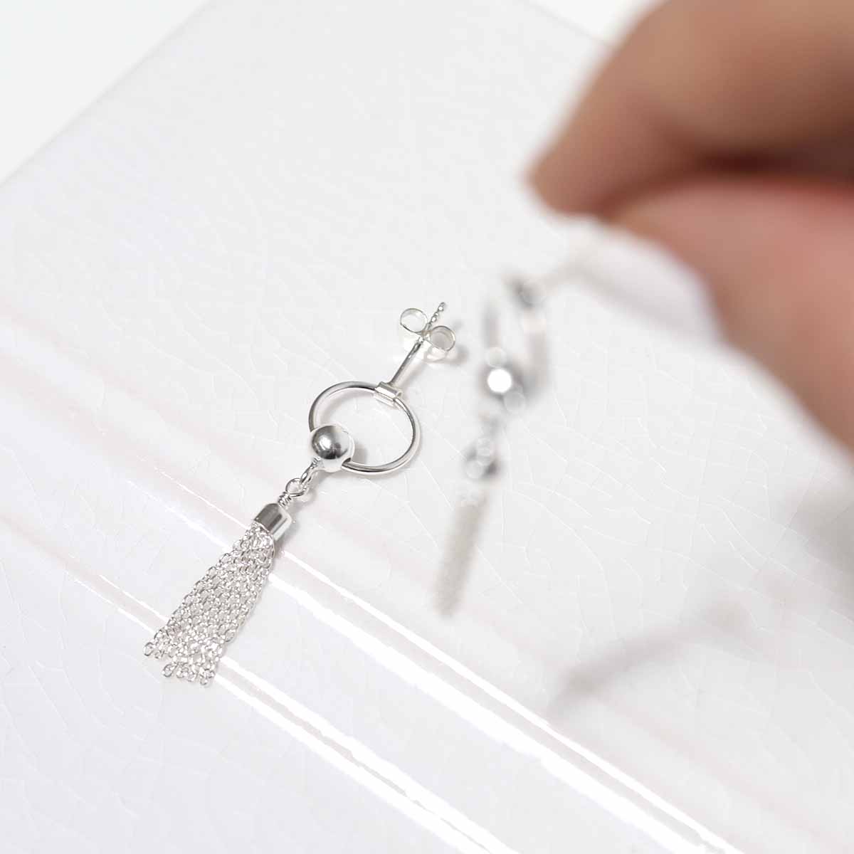 Sterling Silver Tassle Earrings