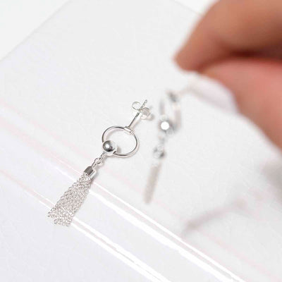 ML834 Sterling Silver Tassle Earrings 2