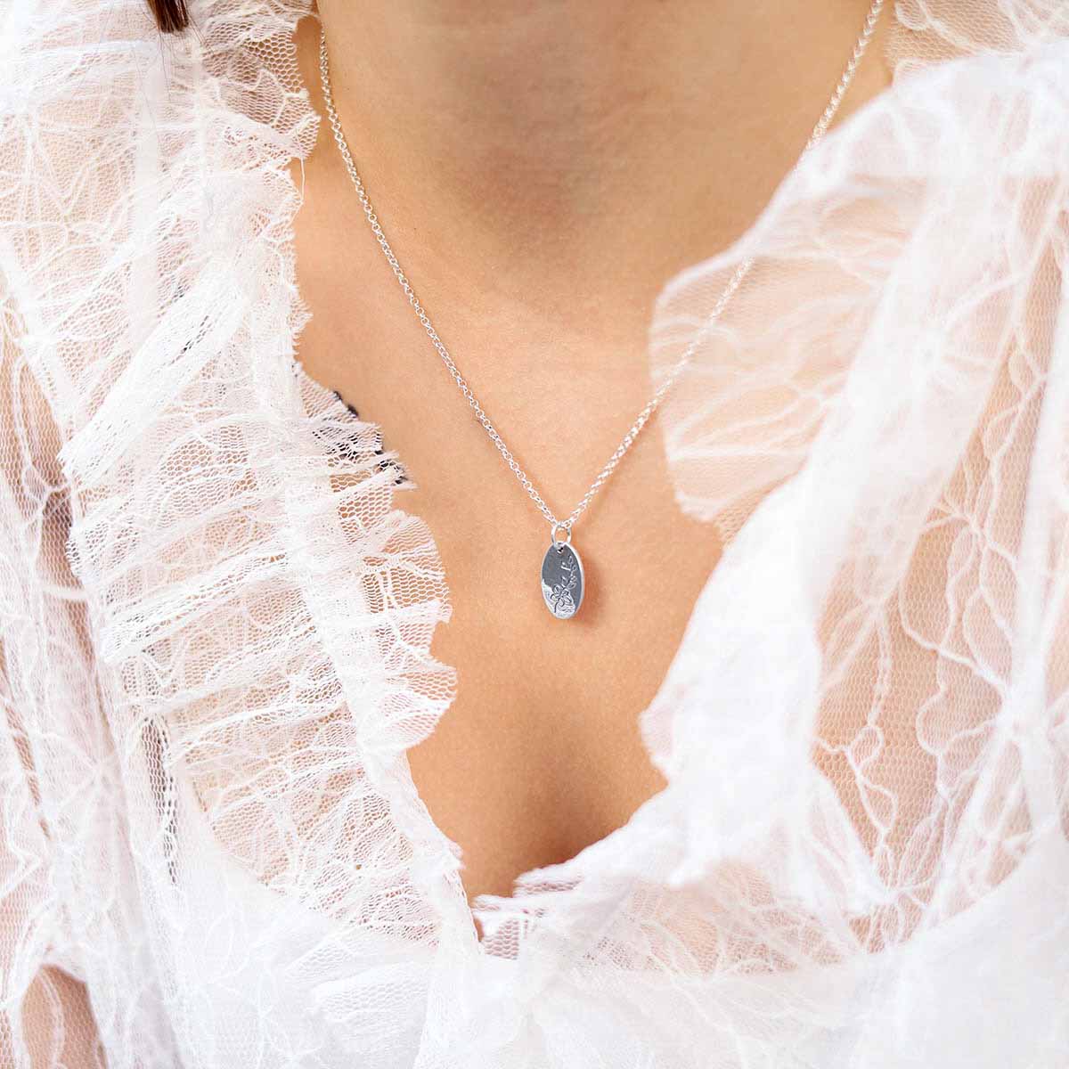 Sterling Silver May Birth Flower Necklace