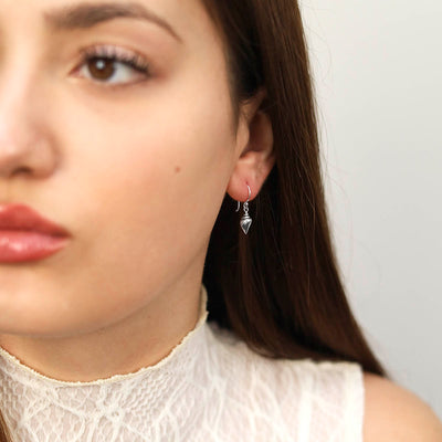 ML998 Sterling Silver Sea Shell Dangly Earrings Model