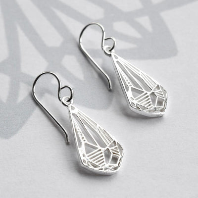 MJ0306S Silver Art Deco Diamond Earrings