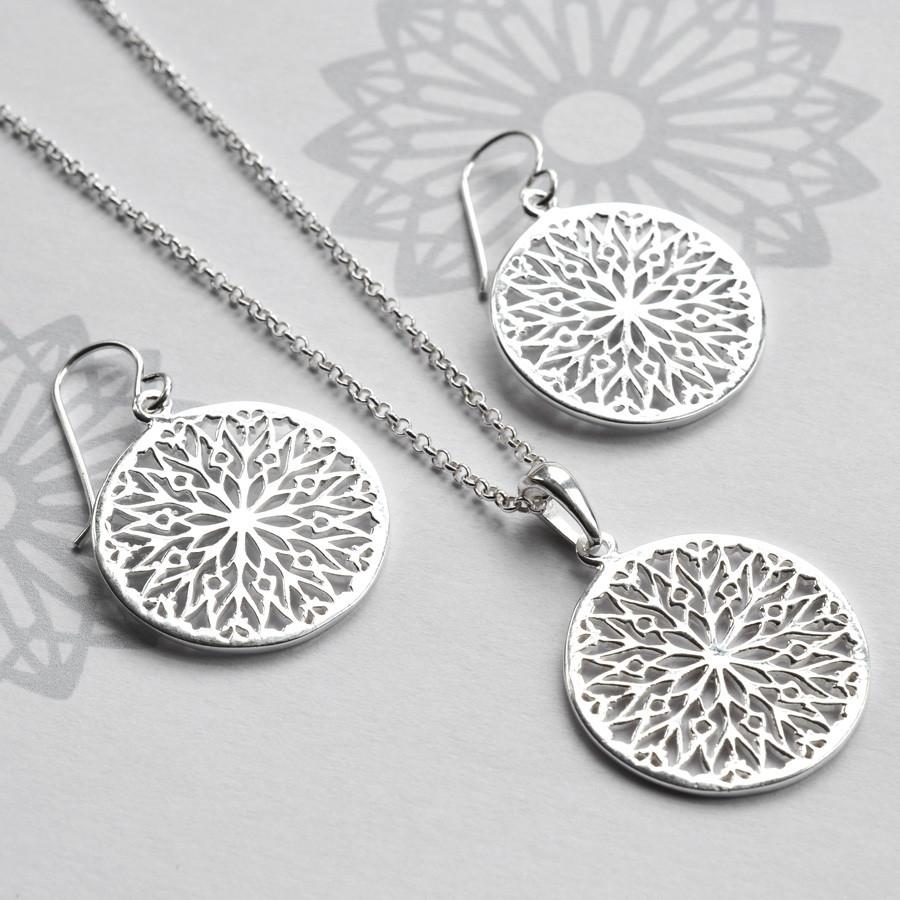 Silver Snowflake Jewellery Set