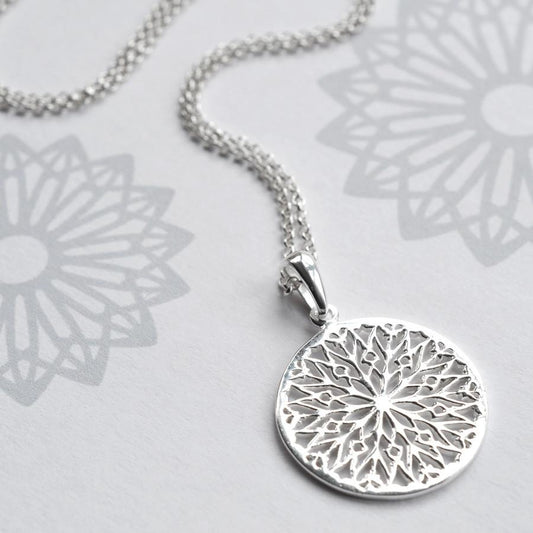 MJ0303N Silver Snowflake Necklace