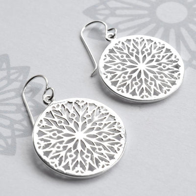 MJ0303E Silver Snowflake Earrings 2