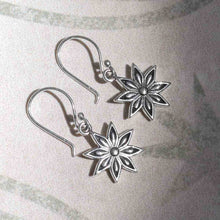 ML995E Sterling Silver Azelea Dangly Earrings 2