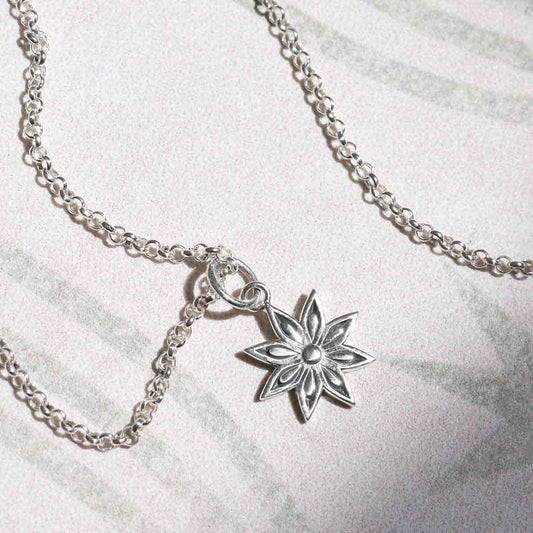 ML995P Sterling Silver Azelea Necklace 2