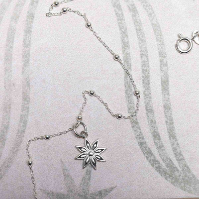 ML995P Sterling Silver Azelea Necklace 5
