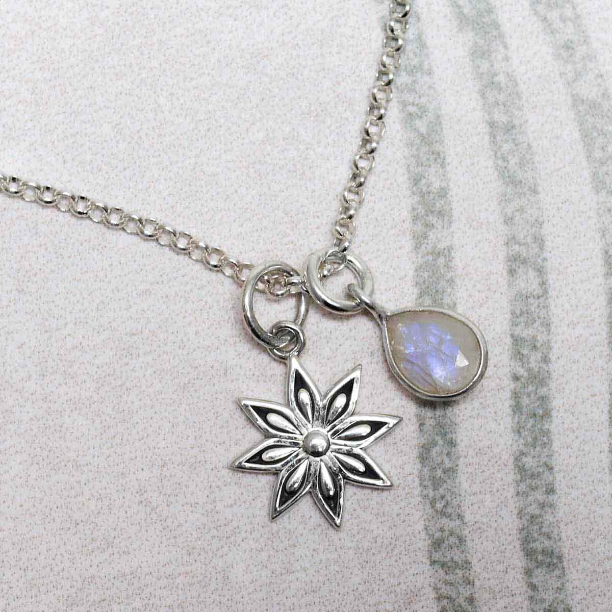 Sterling Silver Azelea Necklace