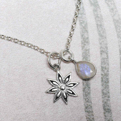 ML995P Sterling Silver Azelea Necklace 3