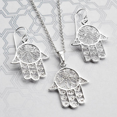MJ0294S Silver Fatima Hand Set