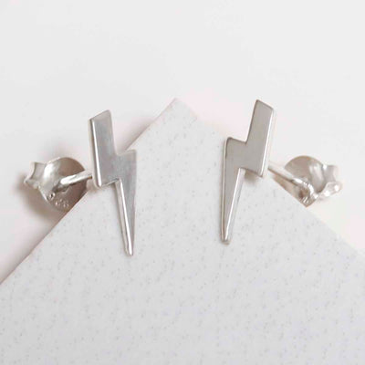 ML860 Sterling Silver Thunder Bolt Studs 1