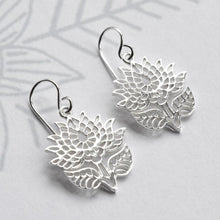MJ0292E Silver Flowering Lotus Earrings