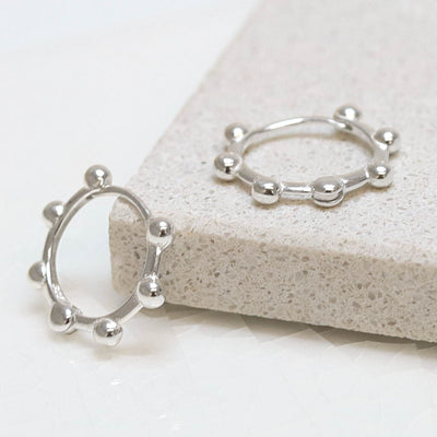 ML991 Sterling Silver Satellite Mini Hoops 1