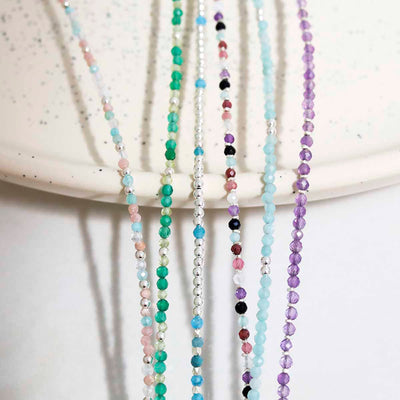 gemstone beaded necklace group 3