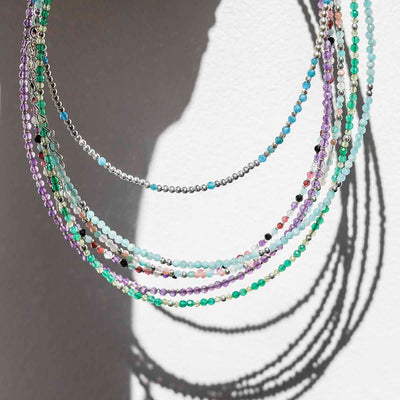 gemstone beaded necklace group 4