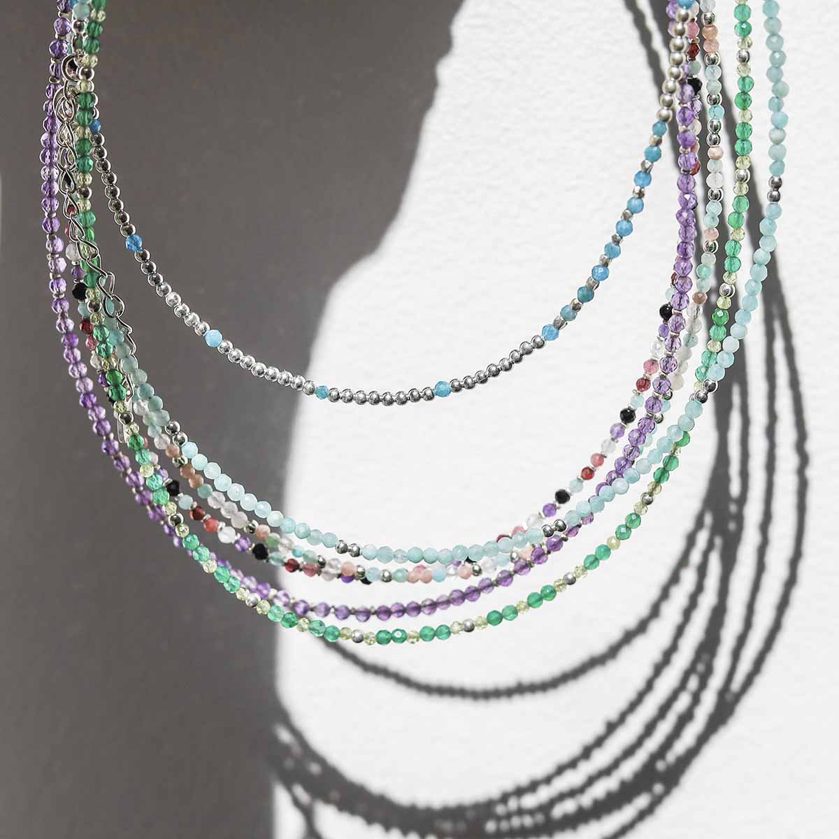 Sunrise Mixed Gemstone Beaded Necklace