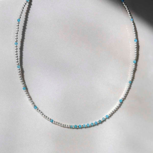 ML841 Apatite Gemstone Beaded Necklace 4