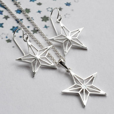 MJ0311S Silver Geometric Star Set c2f91b76 cac6 40c5 a21f 4589bcf67eab
