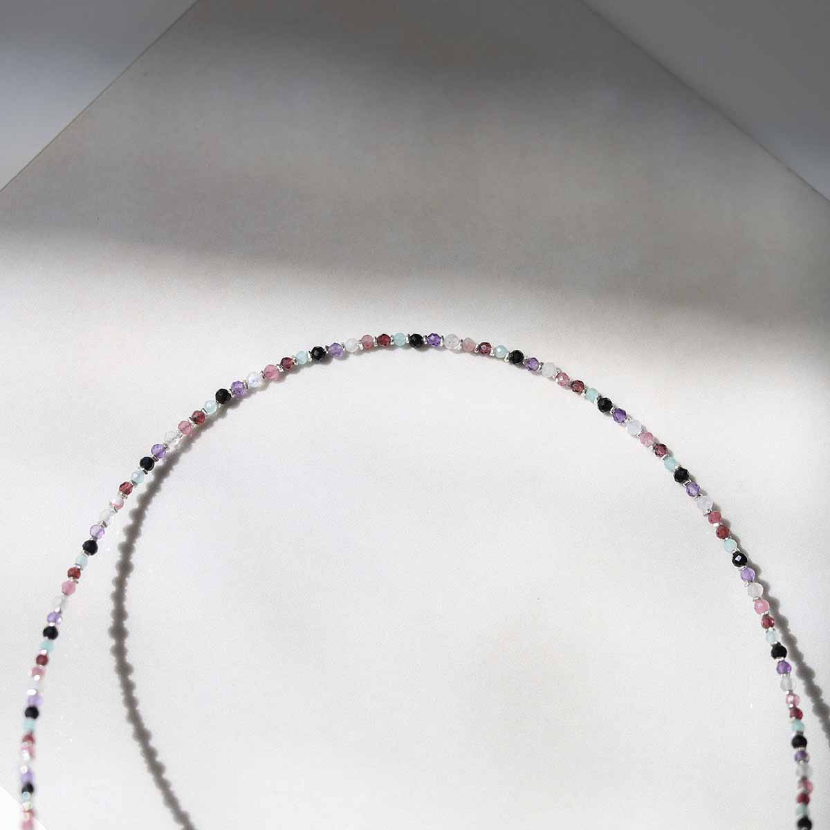 Sunset Mixed Gemstone Beaded Necklace