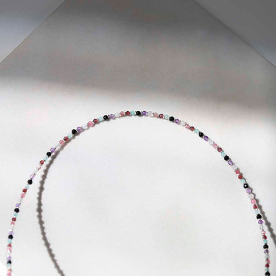 ML844 Sunset Mixed Gemstone Beaded Necklace 5