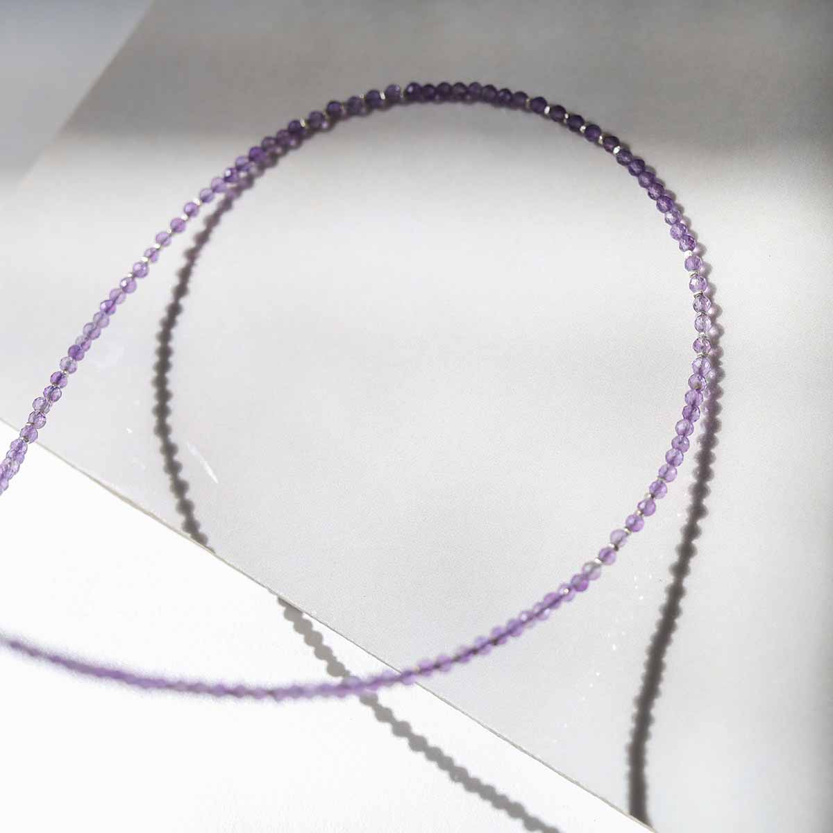 Amethyst Gemstone Beaded Necklace