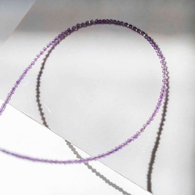 ML845 Amethyst Gemstone Beaded Necklace 4