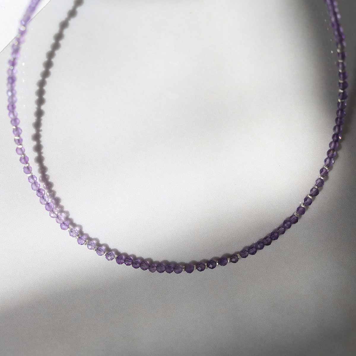 Amethyst Gemstone Beaded Necklace
