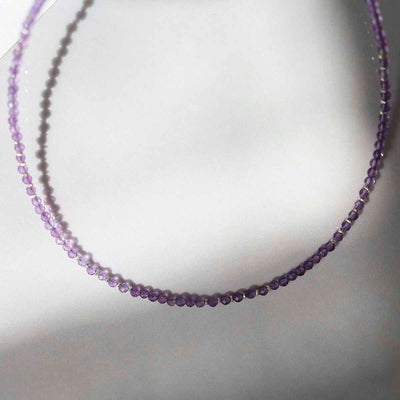 ML845 Amethyst Gemstone Beaded Necklace 5