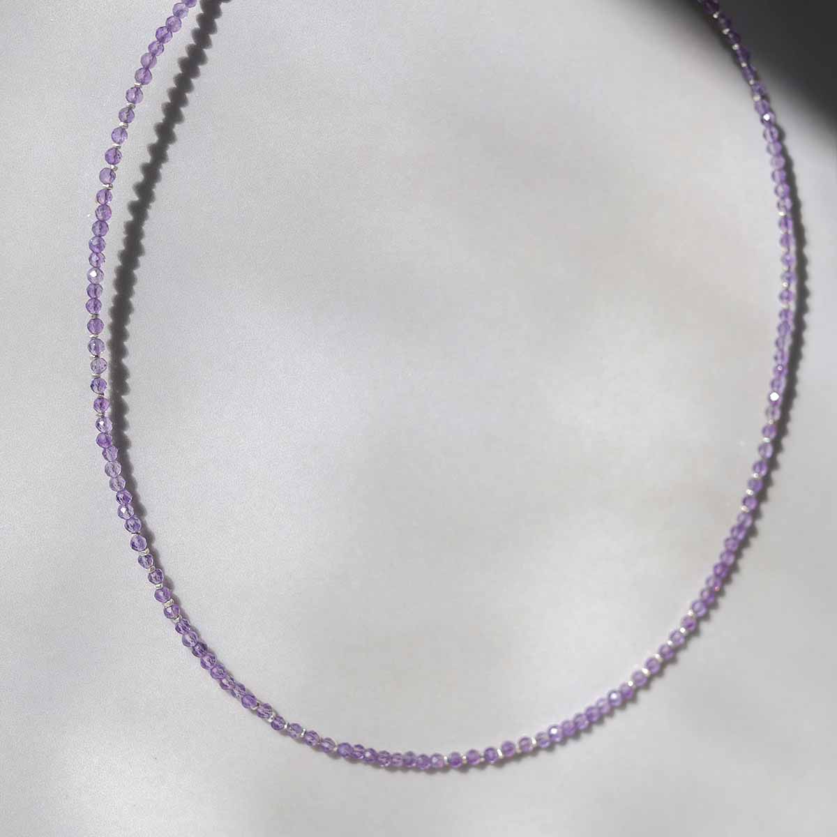 Amethyst Gemstone Beaded Necklace