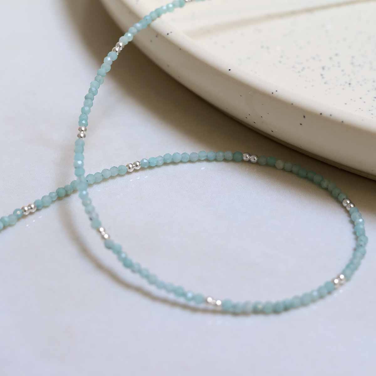 Amazonite Gemstone Beaded Necklace