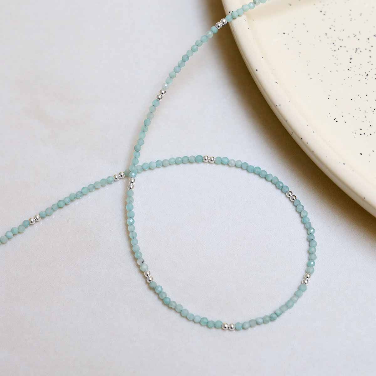 Amazonite Gemstone Beaded Necklace