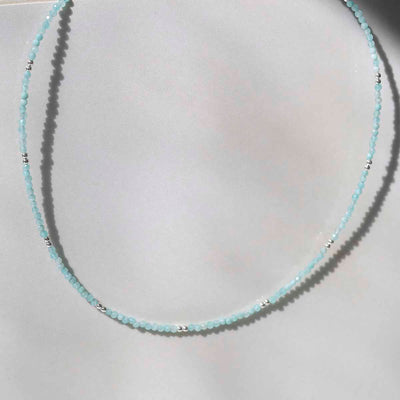 ML846P Amazonite Gemstone Beaded Necklace 4