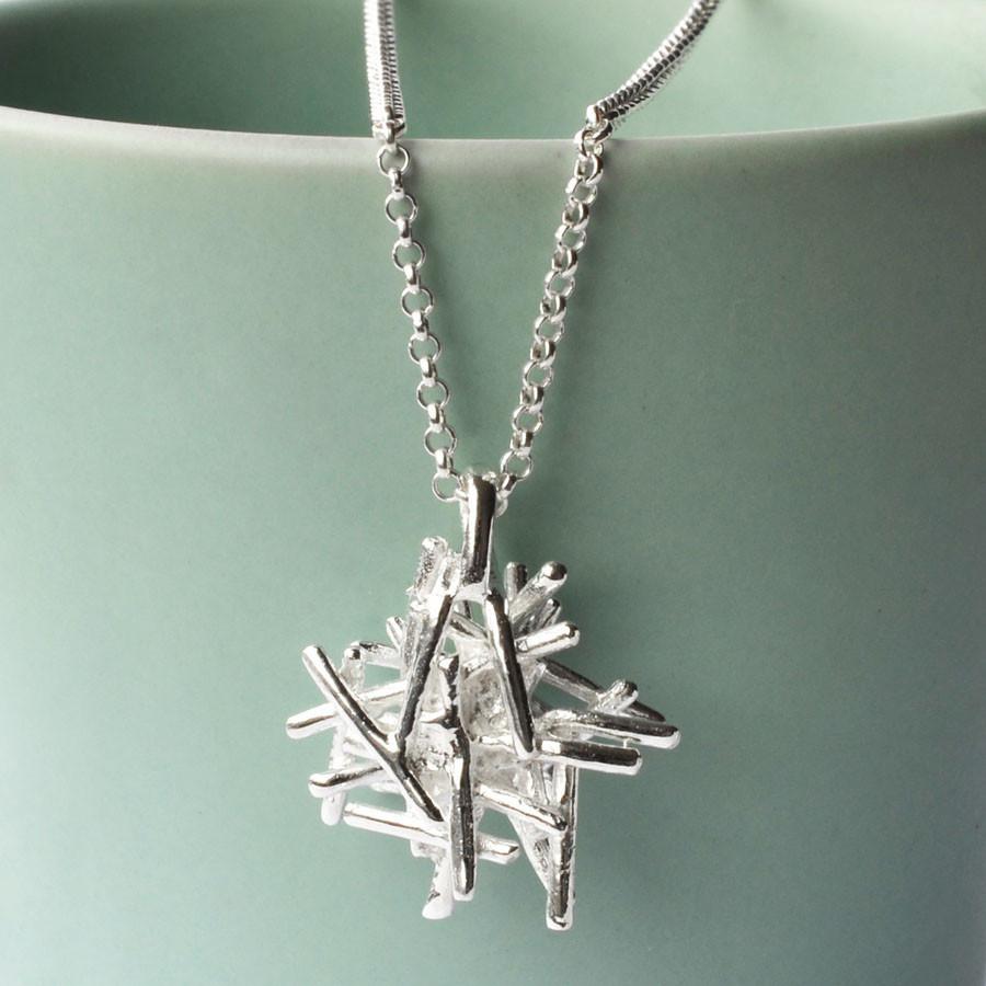 Sterling Silver Twig Stack Jewellery Set